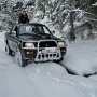 Mivel nem volt Mitsu pótkerekünk, szombaton már csak könnyed autózásra mentünk, de havat így is találtunk eleget.