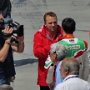 Michelisz Norbi nyilatkozik az M4 riporterének, Újvári Máténak
