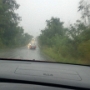 A hazafele útunk bulgáriai szakaszán végig szakadt az eső.